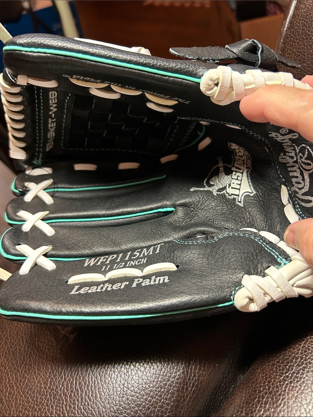 Rawlings Leather Palm Baseball Glove # wfp115MT 11.5” Black Fast Pitch NEW